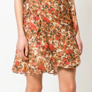 Isabel Marant Ferna Floral-print Gauze Wrap Skirt